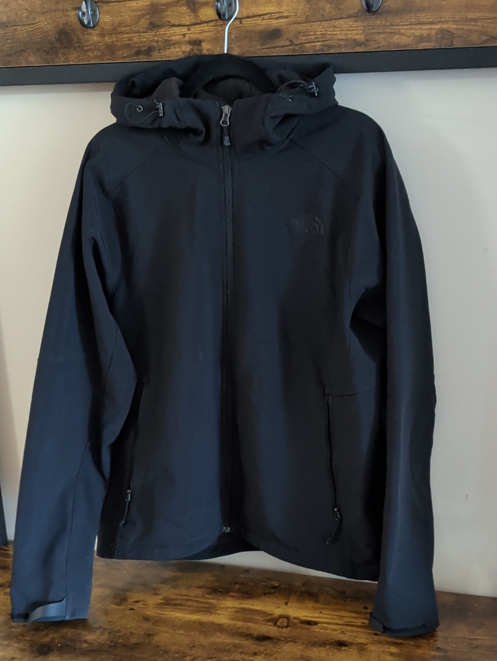The North Face Men's Black Hooded Windbreaker Jacket